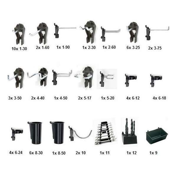 Raaco Super Clip Set - 84 stuks - Voor Raaco Super Clip Gereedschapsborden Raaco Super Clip Set - 84 stuks - Voor Raaco Super Clip Gereedschapsborden