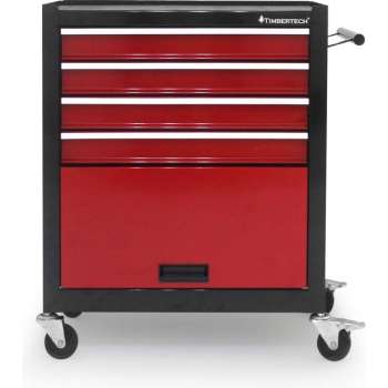 Gereedschapswagen XXL - 4 lades - Rood / zwart