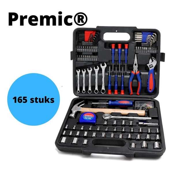 Premic® 165 delige Gereedschapset in koffer - Gereedschap - Gereedschapskist Premic® 165 delige Gereedschapset in koffer - Gereedschap - Gereedschapskist