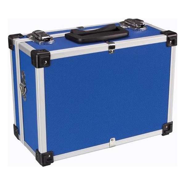 ALUMINIUM GEREEDSCHAPSKOFFER - 320 x 230 x 155 mm - BLAUW ALUMINIUM GEREEDSCHAPSKOFFER - 320 x 230 x 155 mm - BLAUW