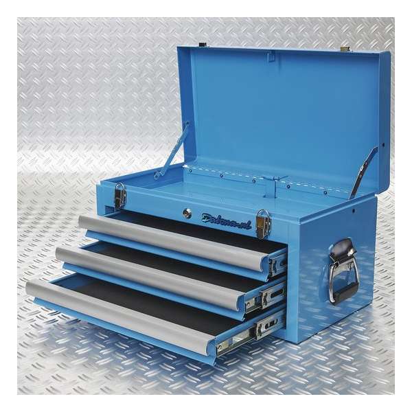Datona® Gereedschapskist met drie lades - blauw Datona® Gereedschapskist met drie lades - blauw
