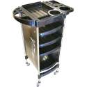 Toolcar Kapsalon Barber Trolley - 4 laden - Zwart