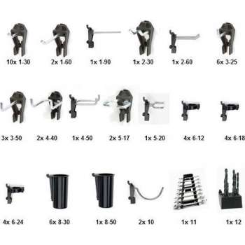 Raaco Super Clip Set - 53 stuks - Voor Raaco Super Clip Gereedschapsborden
