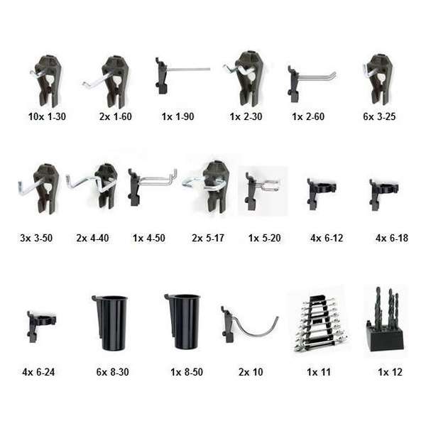 Raaco Super Clip Set - 53 stuks - Voor Raaco Super Clip Gereedschapsborden Raaco Super Clip Set - 53 stuks - Voor Raaco Super Clip Gereedschapsborden