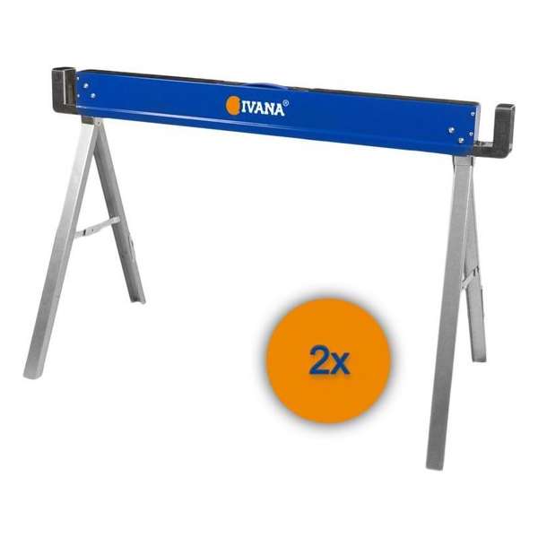 Ivana Schragenset - 2 stuks - Blauw - 119x57x76cm Ivana Schragenset - 2 stuks - Blauw - 119x57x76cm