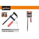 GoldTools Schroef-lijmklem - 2 stuks - Lijmklem - Lijmtang - F-spanklem lijmklem - F-klem - Rood - 50x300mm