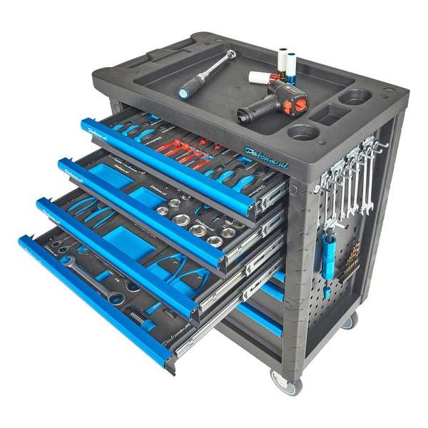 Datona® - Gevulde Gereedschapswagen - Extended Plus - 7 lades, 4 lades gevuld - Zwart Datona® - Gevulde Gereedschapswagen - Extended Plus - 7 lades, 4 lades gevuld - Zwart