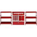 Bedrijfswagen interieur - Bestelbus Opslag Stelling Kast Bedrijfswageninrichting - Metaal - Rood
