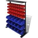 vidaXL Garage opbergrek (Blauw en Rood)