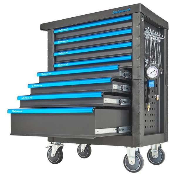 Datona® - Gevulde Gereedschapswagen - Basic Plus - 8 lades, 3 lades Gevuld - Zwart Datona® - Gevulde Gereedschapswagen - Basic Plus - 8 lades, 3 lades Gevuld - Zwart