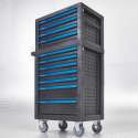 Datona® Gereedschapswagen met 7 lades + gereedschapskist met 4 lades - Zwart
