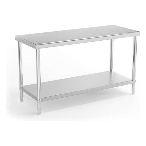 Royal Catering Roestvrij stalen werktafel - 150 x 60 cm - 230 kg laadvermogen Royal Catering Roestvrij stalen werktafel - 150 x 60 cm - 230 kg laadvermogen