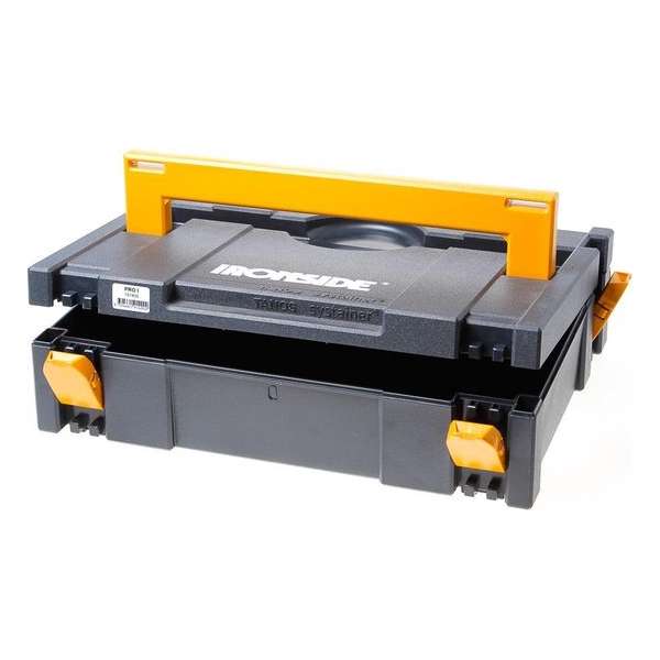 Systainer Ironside zwart 72x377x277mm incl inzetbakjes Systainer Ironside zwart 72x377x277mm incl inzetbakjes