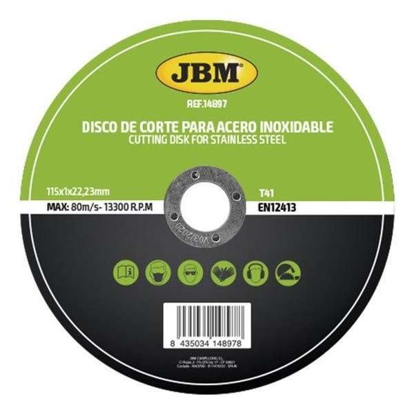 JBM Tools | Slijpschijf voor RVS | 115 x 1MM | JBM Tools | Slijpschijf voor RVS | 115 x 1MM |