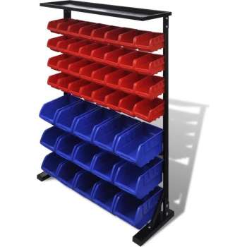 Garage opbergrek (Blauw en Rood)
