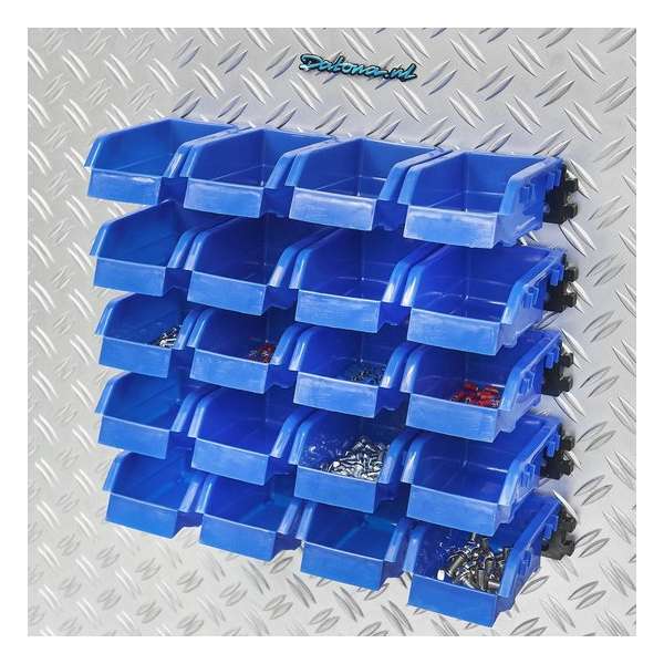 Datona® 20-delige bakkenset met 5 muurrails Datona® 20-delige bakkenset met 5 muurrails