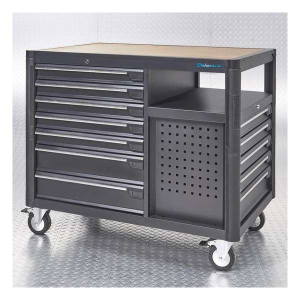 Datona® Mobiele werkplaats tech-line 125 cm - Mat Zwart Datona® Mobiele werkplaats tech-line 125 cm - Mat Zwart