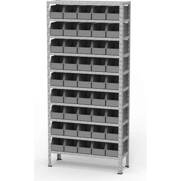 Gegalvaniseerde legbordkast BL 9SH 930x310x2000 GS Gegalvaniseerde legbordkast BL 9SH 930x310x2000 GS