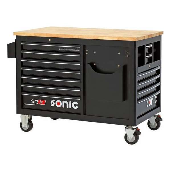 Sonic gereedschapswagen 13-laden zwart S13 Sonic gereedschapswagen 13-laden zwart S13