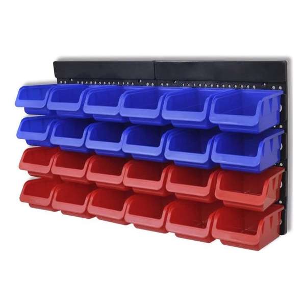 Gereedschapsordeners wandgemonteerd blauw en rood 2 st Gereedschapsordeners wandgemonteerd blauw en rood 2 st