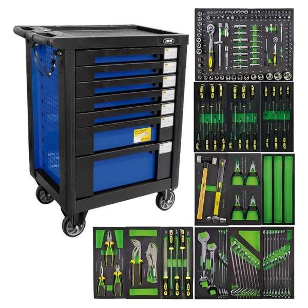 JBM Tools | GEREEDSCHAPSKAST, BLAUW - MET EVA-LADE JBM Tools | GEREEDSCHAPSKAST, BLAUW - MET EVA-LADE