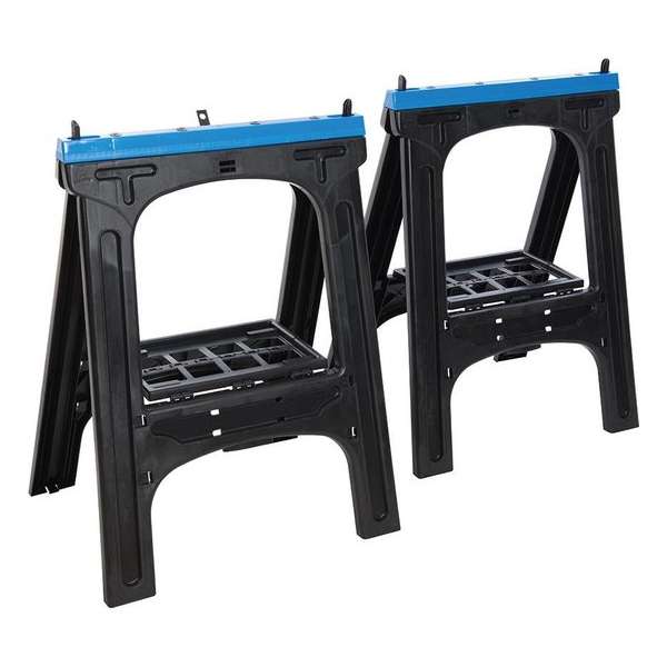 Silverline 973048 Kunststof schragen - draagcapaciteit 200kg (set van 2 stuks) Silverline 973048 Kunststof schragen - draagcapaciteit 200kg (set van 2 stuks)