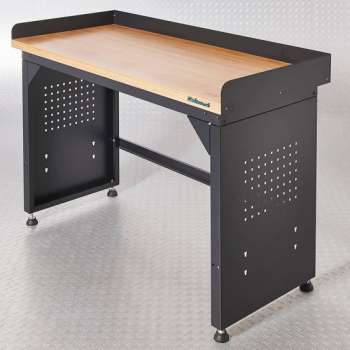 Datona® Werkbank PRO - bamboe werkblad - 150 cm -  Zwart