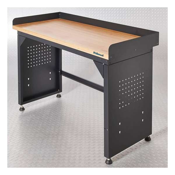 Datona® Werkbank PRO - bamboe werkblad - 150 cm -  Zwart