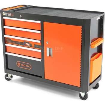 Tactix 115 cm Gereedschapswagen, Werkbank 5 Laden met Deur