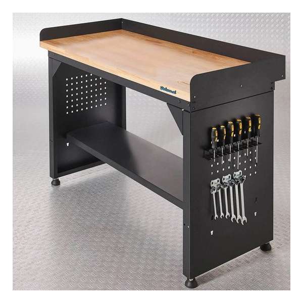 Datona® Werkbank PRO - bamboe werkblad - legbord - 150 cm - Zwart Datona® Werkbank PRO - bamboe werkblad - legbord - 150 cm - Zwart