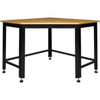 Datona® Hoekwerkbank - MDF blad -  Zwart