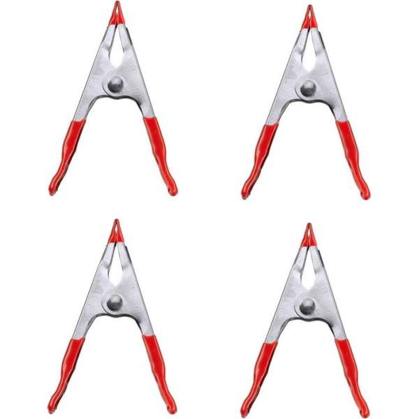 14x stuks lijmklemmen met rode kunststof coating handgreep - 10 x 3.5 cm - lijmtangen / zeilklemmen / hobbyklemmen 14x stuks lijmklemmen met rode kunststof coating handgreep - 10 x 3.5 cm - lijmtangen / zeilklemmen / hobbyklemmen