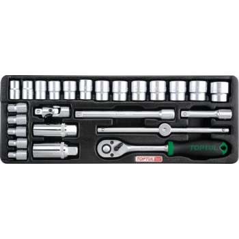 Inleg plastic doppenset 3/8 aandrijving 6-24mm