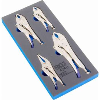 BGS Griptangen - 4-delig - 4 Robuuste griptangen  - Zwart, Blauw