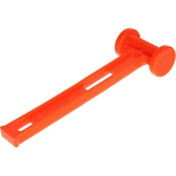 Fluorescerende Oranje Plastic Tenthamer voor Tent Haringen – 25  x 8 cm | Hamer Goed Zichtbaar in Donkere Nacht
