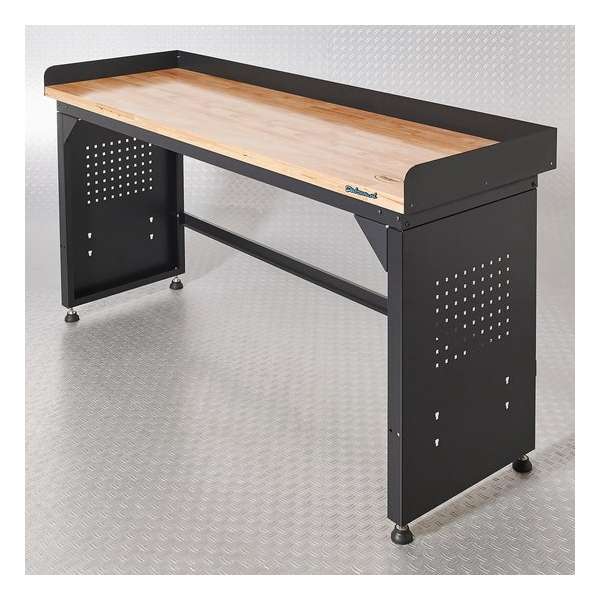 Datona® Werkbank PRO - bamboe werkblad - 200 cm - Zwart Datona® Werkbank PRO - bamboe werkblad - 200 cm - Zwart