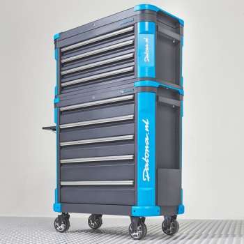 Datona® Verrijdbare gereedschapswagen met topkist XL - Premium serie - Mat Zwart