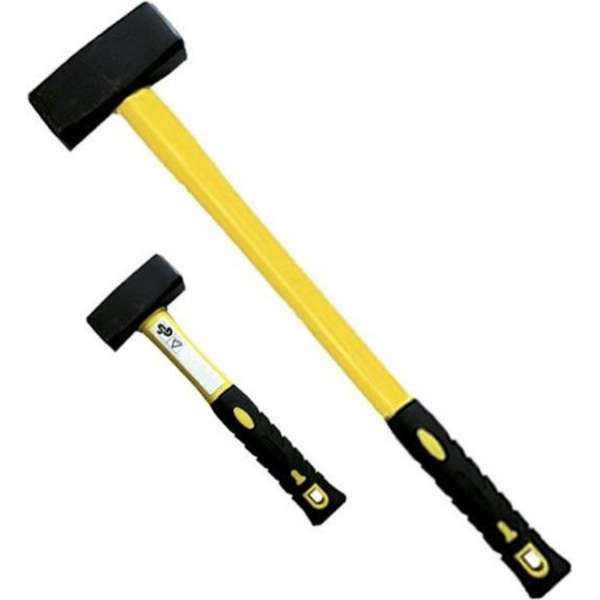 JBM Tools | Rubber houten hamer met fiberglas greep 2kg JBM Tools | Rubber houten hamer met fiberglas greep 2kg