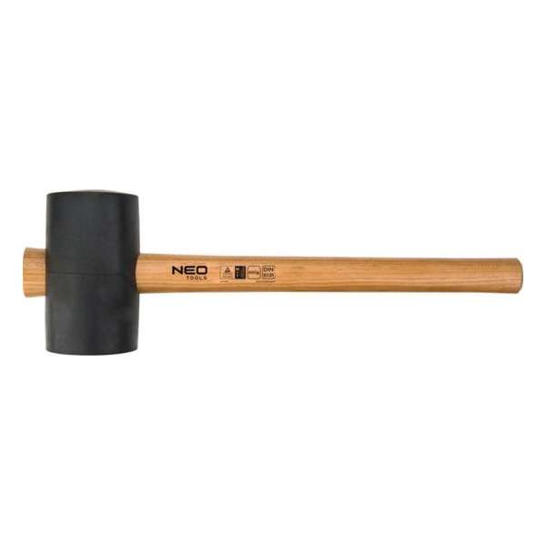 Neo Tools Rubberhamer 250gr, Usa Hickory, Natuurrubber Neo Tools Rubberhamer 250gr, Usa Hickory, Natuurrubber