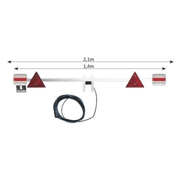 JBM Tools | Telescopische panel voor aanhangwagens 1,4-2.1m /kabel 6 m JBM Tools | Telescopische panel voor aanhangwagens 1,4-2.1m /kabel 6 m