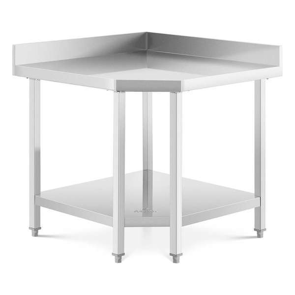 Royal Catering Roestvrij staal hoektafel- 90 x 70 cm - 300 kg capaciteit Royal Catering Roestvrij staal hoektafel- 90 x 70 cm - 300 kg capaciteit