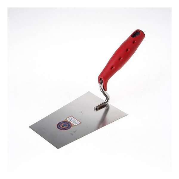 Metselmeisje Stucadoorstroffel RVS softgrip 180mm Metselmeisje Stucadoorstroffel RVS softgrip 180mm