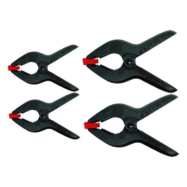 Steelwood Snelklemmen - Kunststof - 4 delige set - 2x 32mm + 2x 55 mm Steelwood Snelklemmen - Kunststof - 4 delige set - 2x 32mm + 2x 55 mm