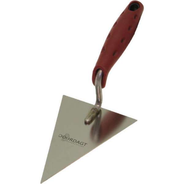 Doordagt Pleister troffel RVS - 140 mm - punt - met softgrip Doordagt Pleister troffel RVS - 140 mm - punt - met softgrip