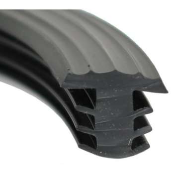 Traptrede Profiel Rubber Zwart, 25 Meter