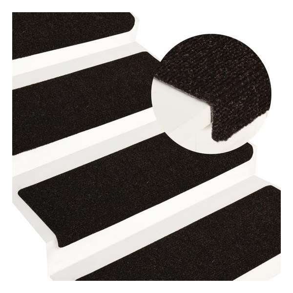 vidaXL Trapmatten 15 st 65x25 cm naaldvilt bruin vidaXL Trapmatten 15 st 65x25 cm naaldvilt bruin