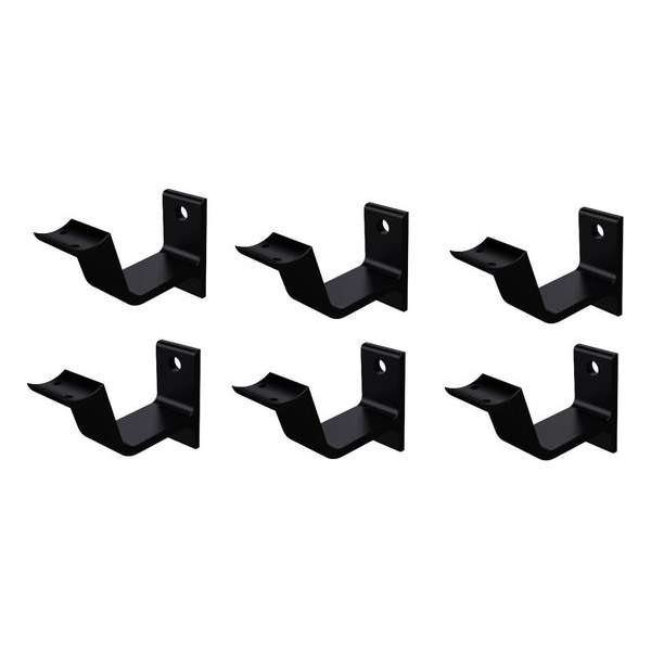 Leuninghouder zwart - Keilboutbevestiging - Hol zadel Hermeta - 3553-18 - 6 stuks Leuninghouder zwart - Keilboutbevestiging - Hol zadel Hermeta - 3553-18 - 6 stuks