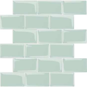 Zelfklevende metrotegel - set van 5 - groene metrotegel - 30,4 x 30,4 cm - backsplash - subway tile