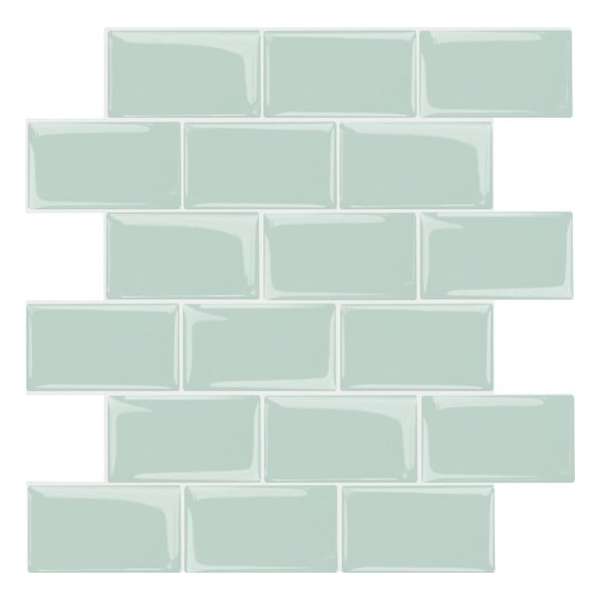 Zelfklevende metrotegel - set van 5 - groene metrotegel - 30,4 x 30,4 cm - backsplash - subway tile Zelfklevende metrotegel - set van 5 - groene metrotegel - 30,4 x 30,4 cm - backsplash - subway tile