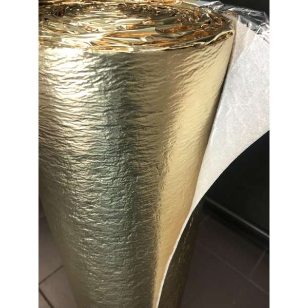 Ondervloer voor laminaat(goud kleur), gold 10dB, dikte 3mm, 30m2(2x15m²) extra geluidsisolerend Ondervloer voor laminaat(goud kleur), gold 10dB, dikte 3mm, 30m2(2x15m²) extra geluidsisolerend